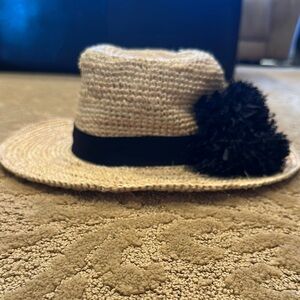 Tory Burch Straw Hat with Black Band
